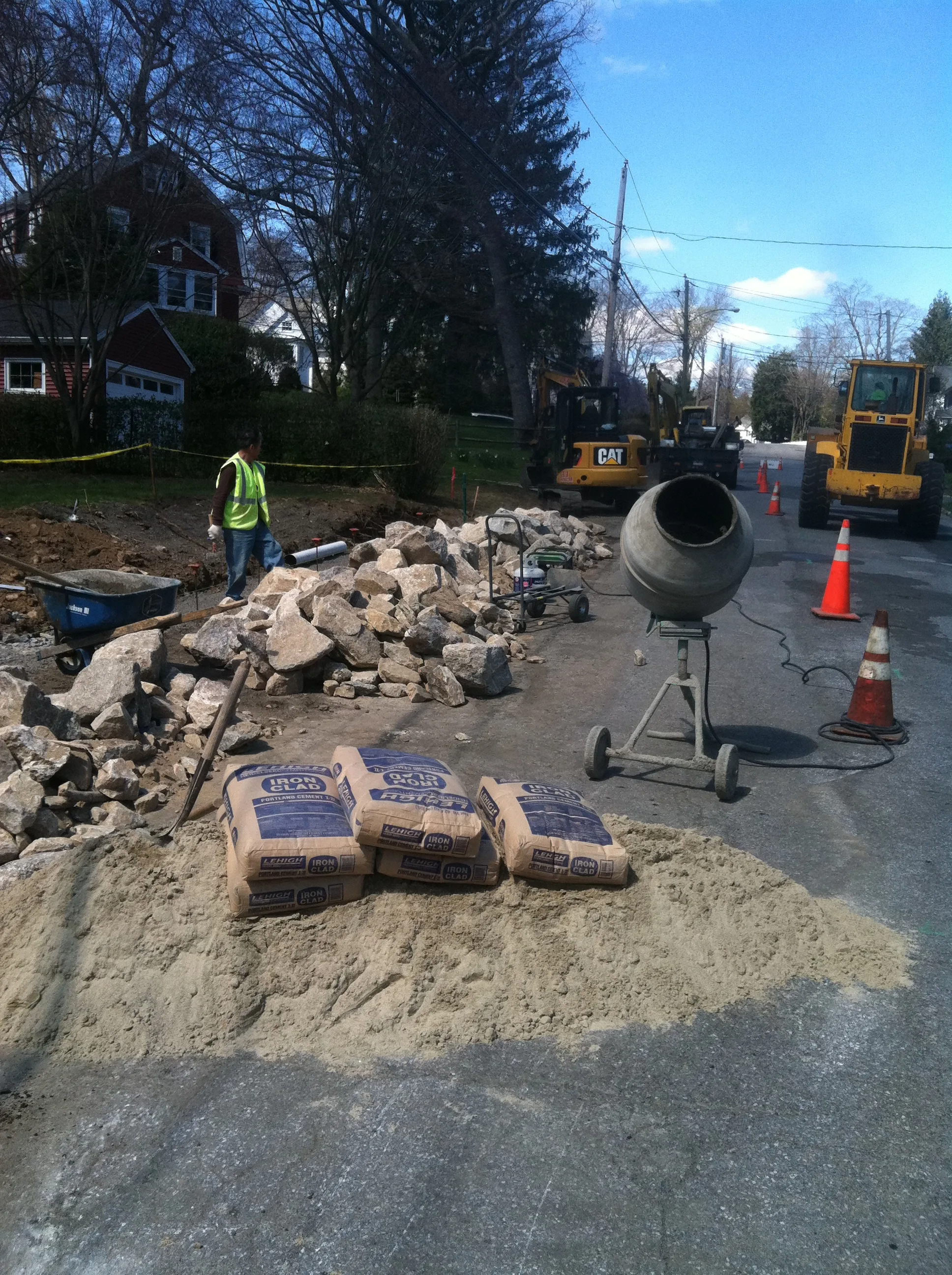 Natural stone wall New Canaan masonry work