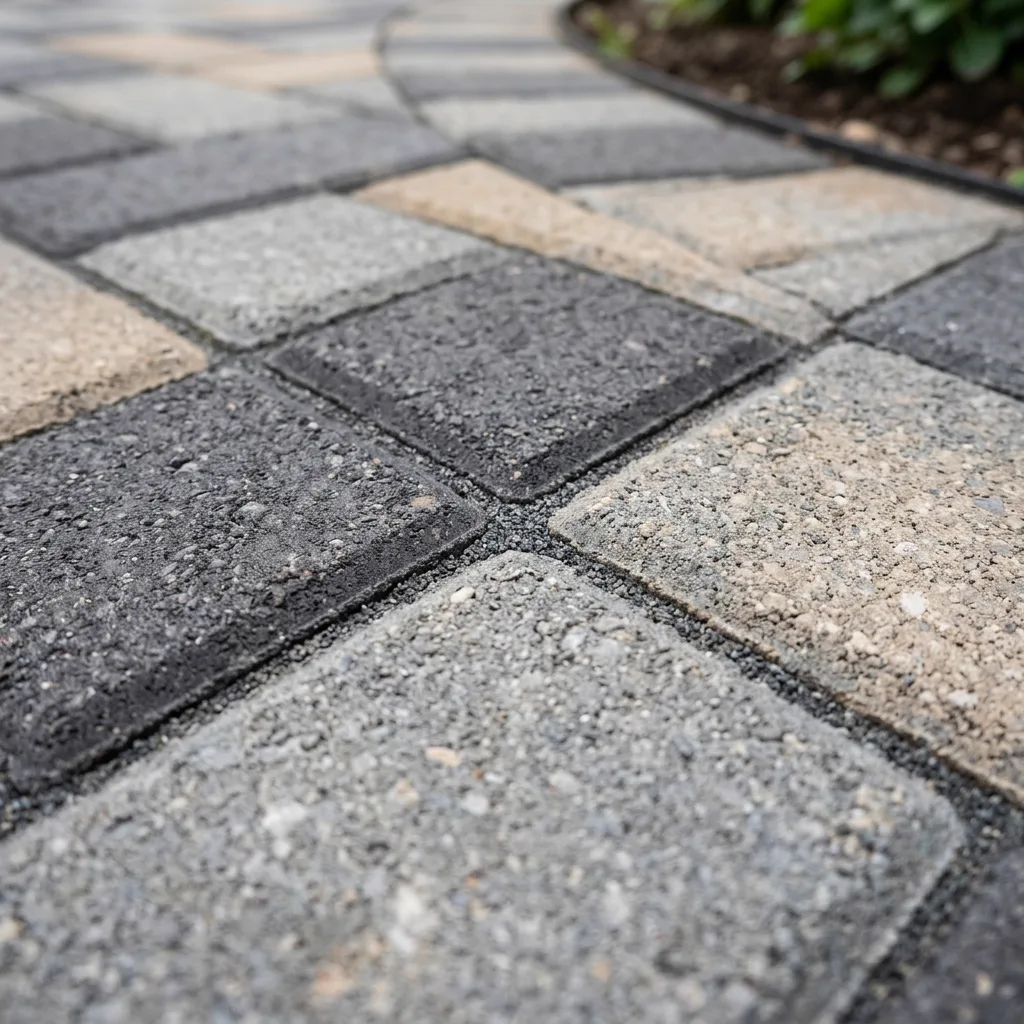 Perfectly laid interlocking concrete pavers