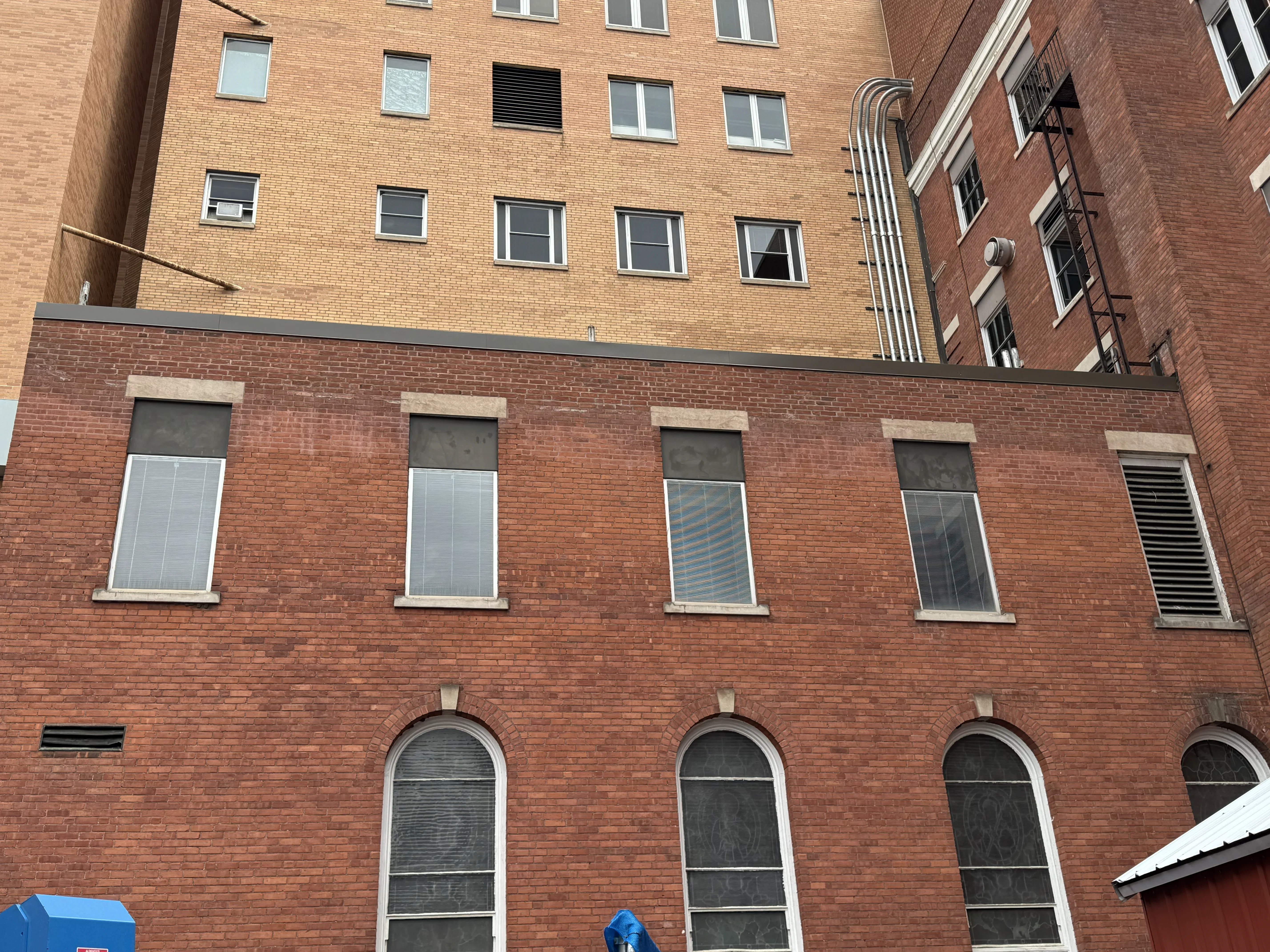 Parapet restoration detail Saint Mary's Hospital CT