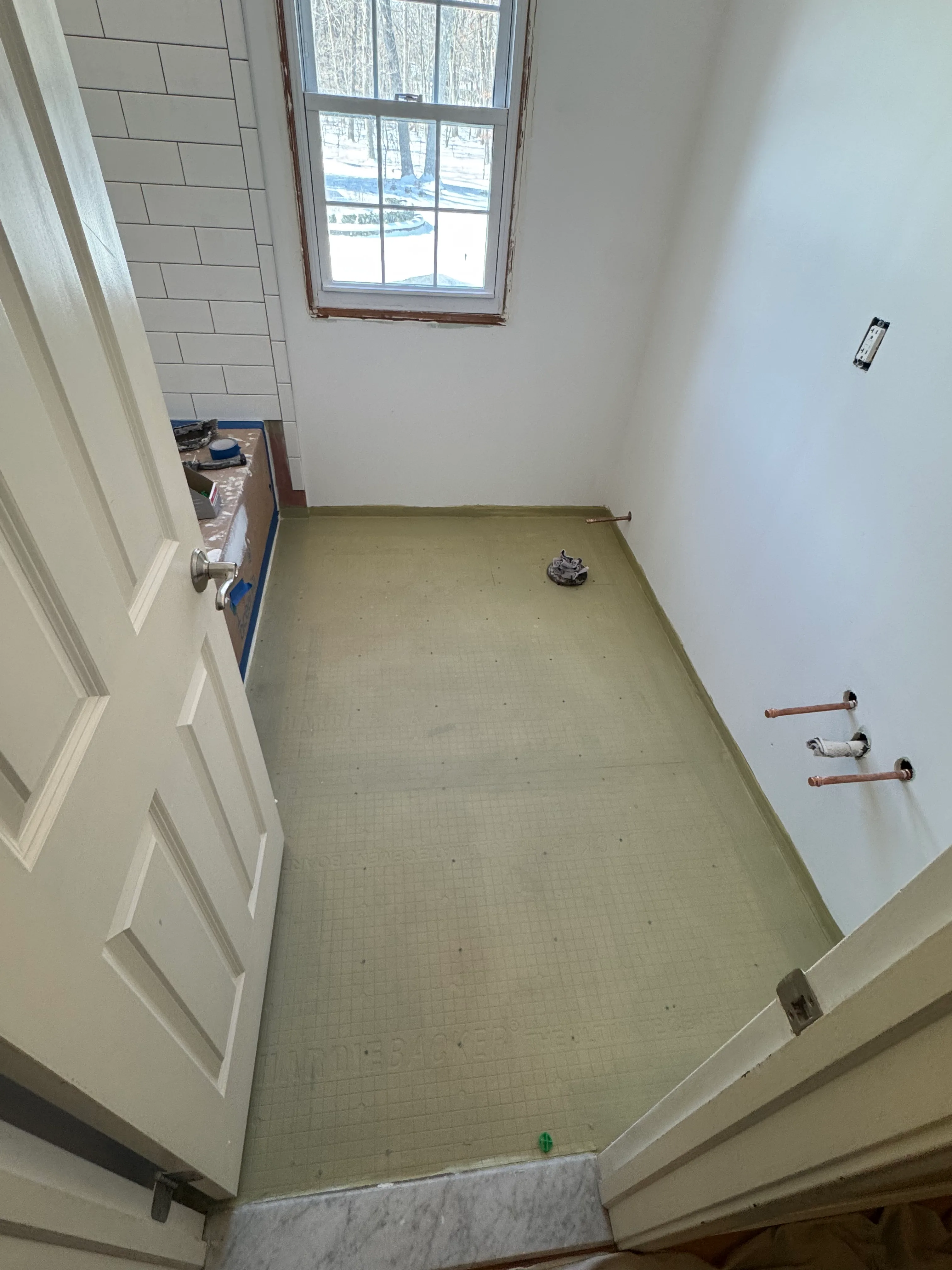 Clean bathroom floor tile installation Connecticut