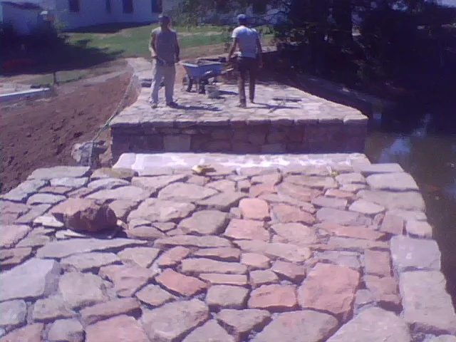 Stone spillway construction Choate Rosemary Hall