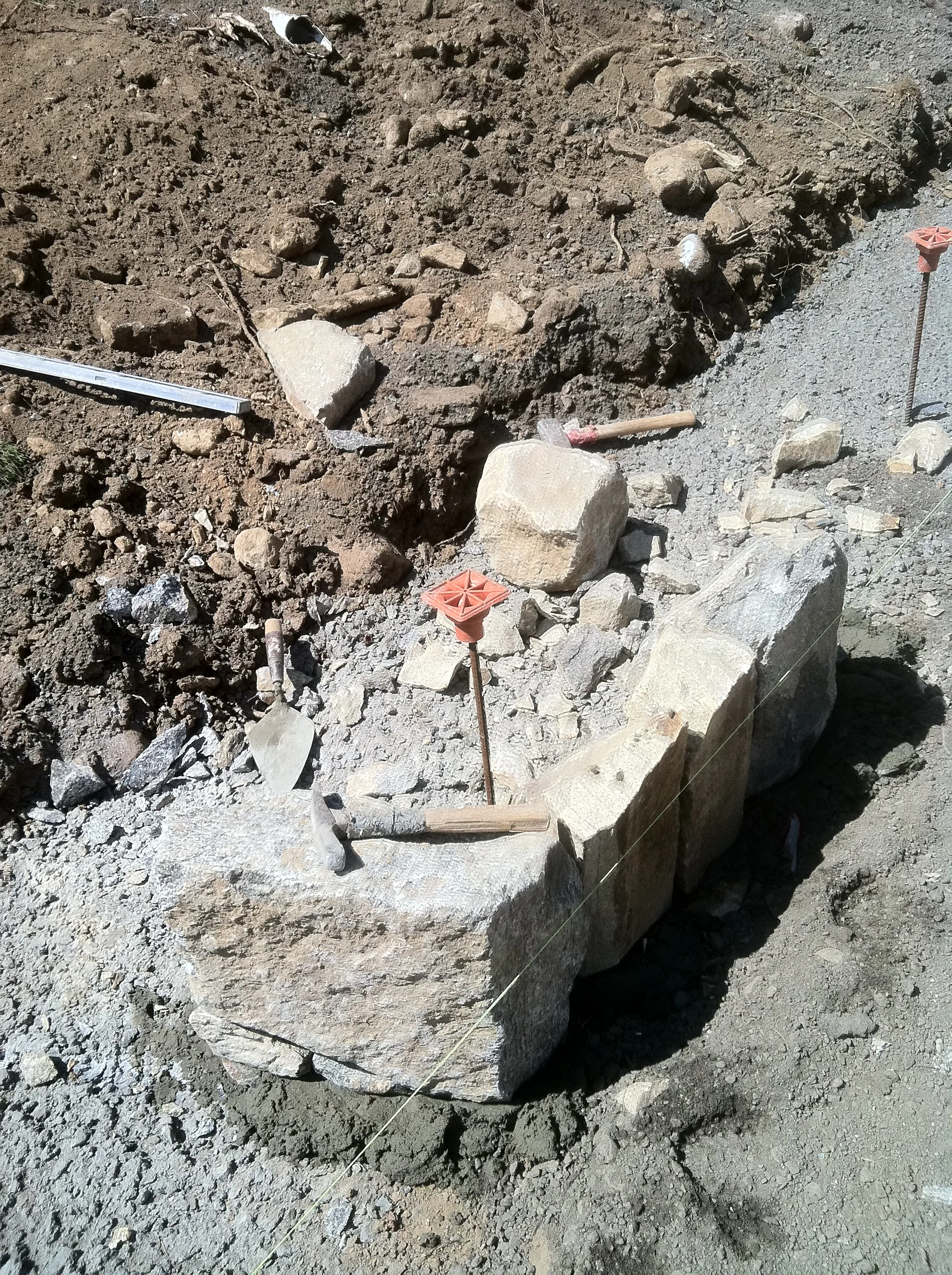New Canaan stone wall residential project