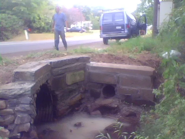 Before and after stone dam Choate Rosemary Hall CT