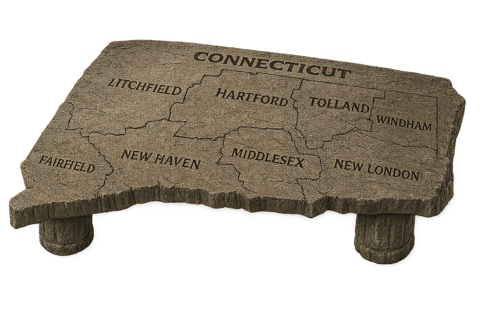 Connecticut county map showing service areas