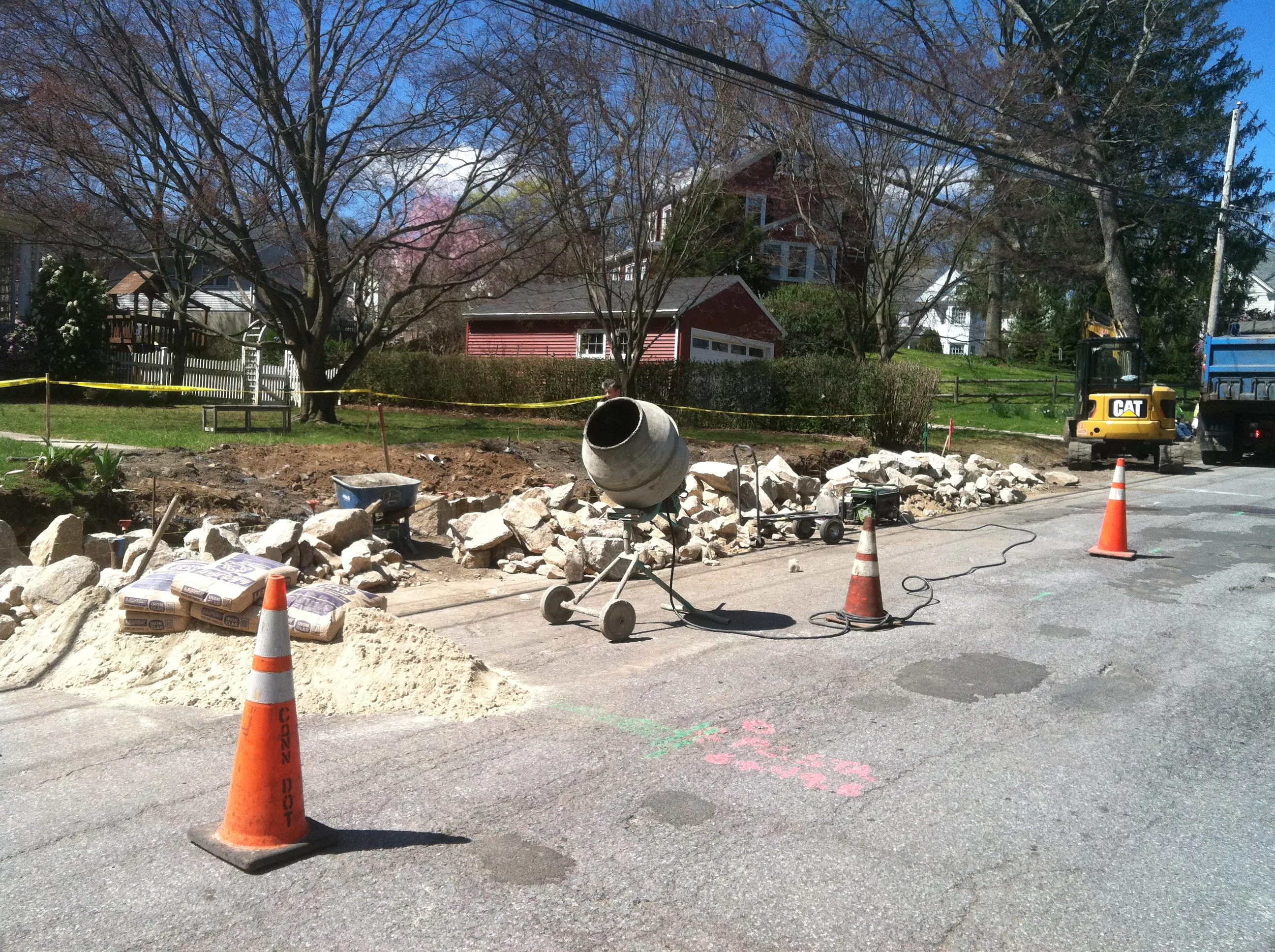 Stone masonry wall New Canaan Connecticut