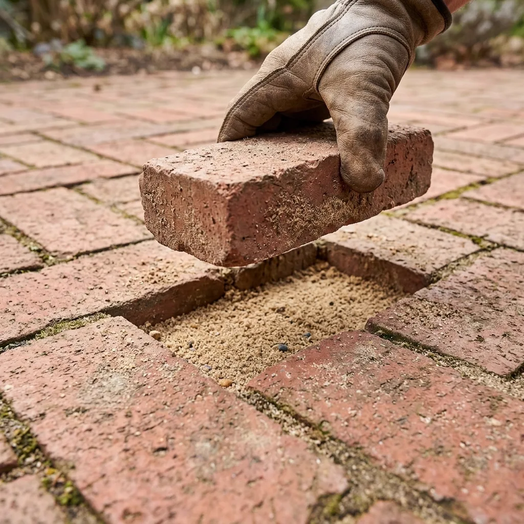 Lifting a single paver for seamless repair