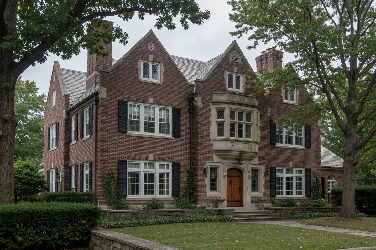 Natural stone veneer on a Connecticut home