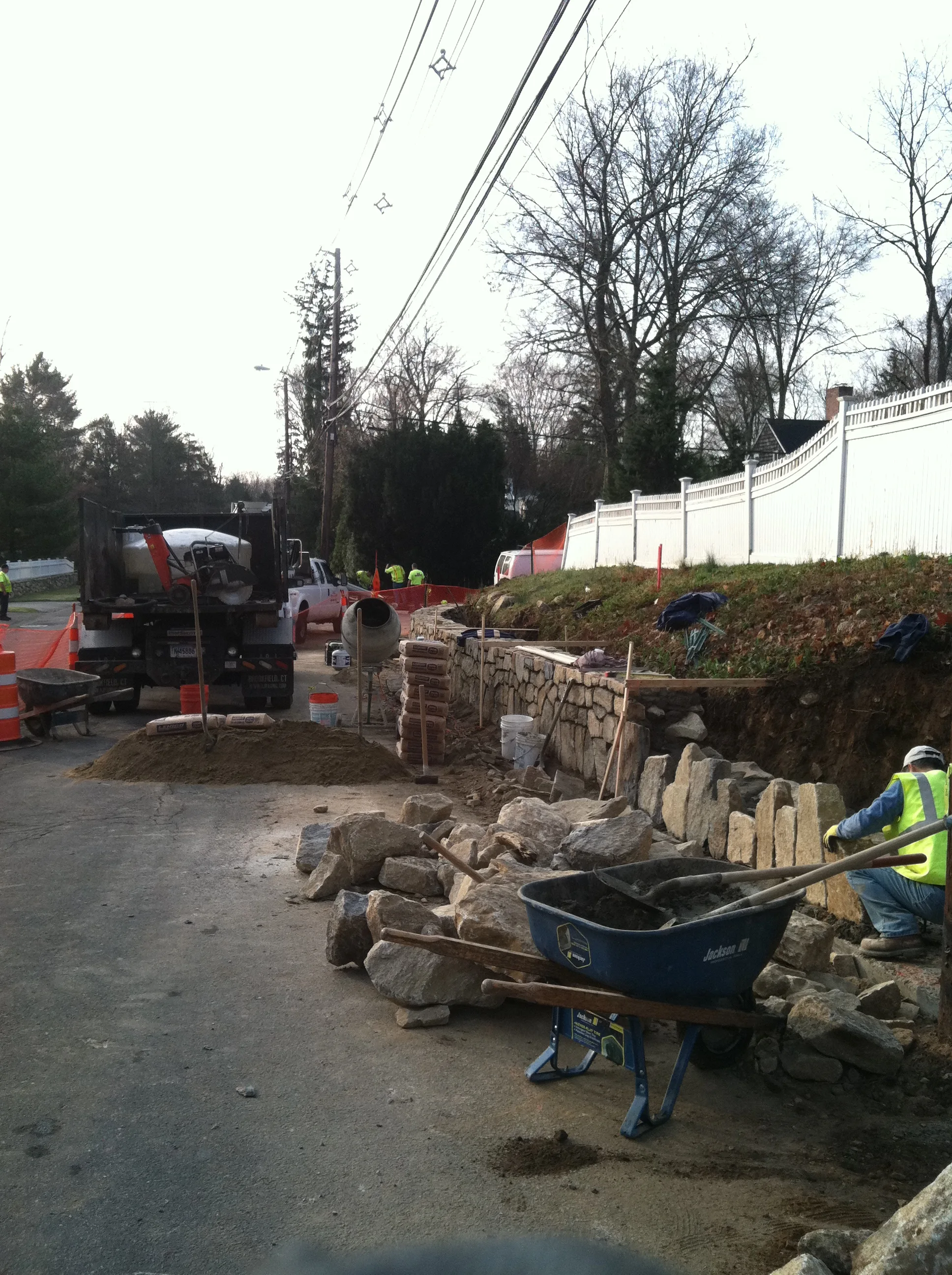 Stone wall masonry New Canaan CT